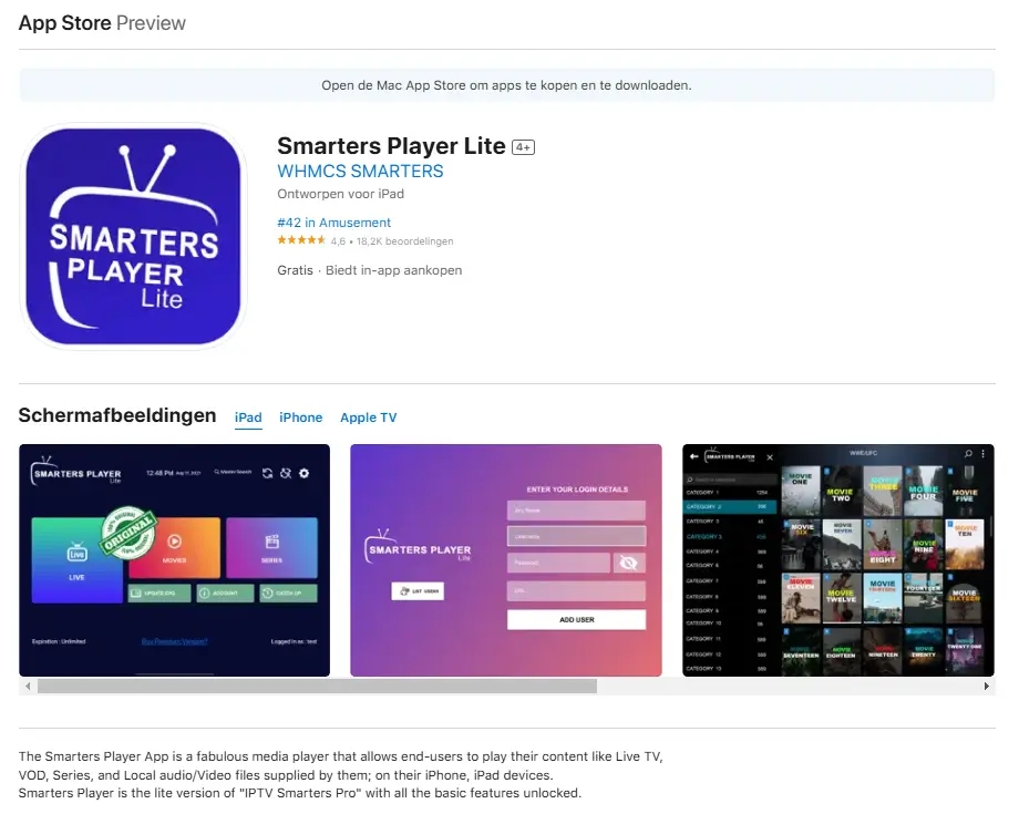 Smarters Player lite
